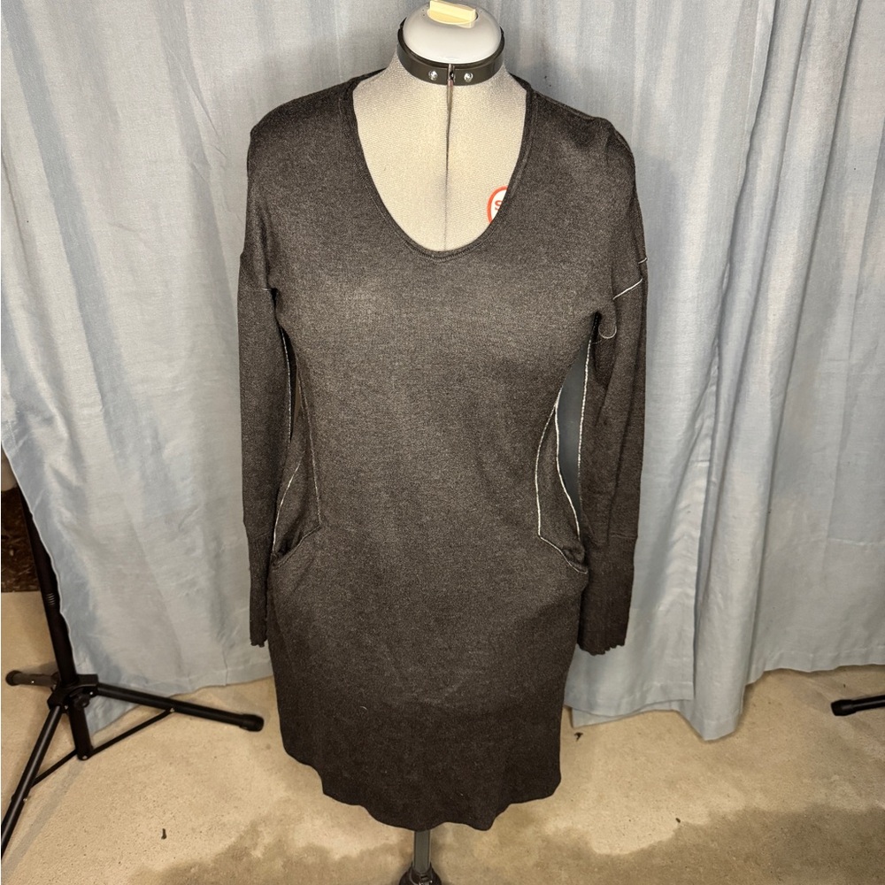 Ost Charcoal Long Sleeve Dress